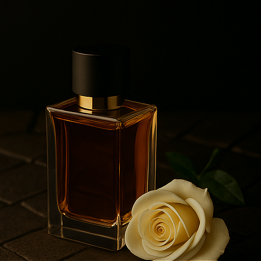 Close-up of fine fragrance bottle